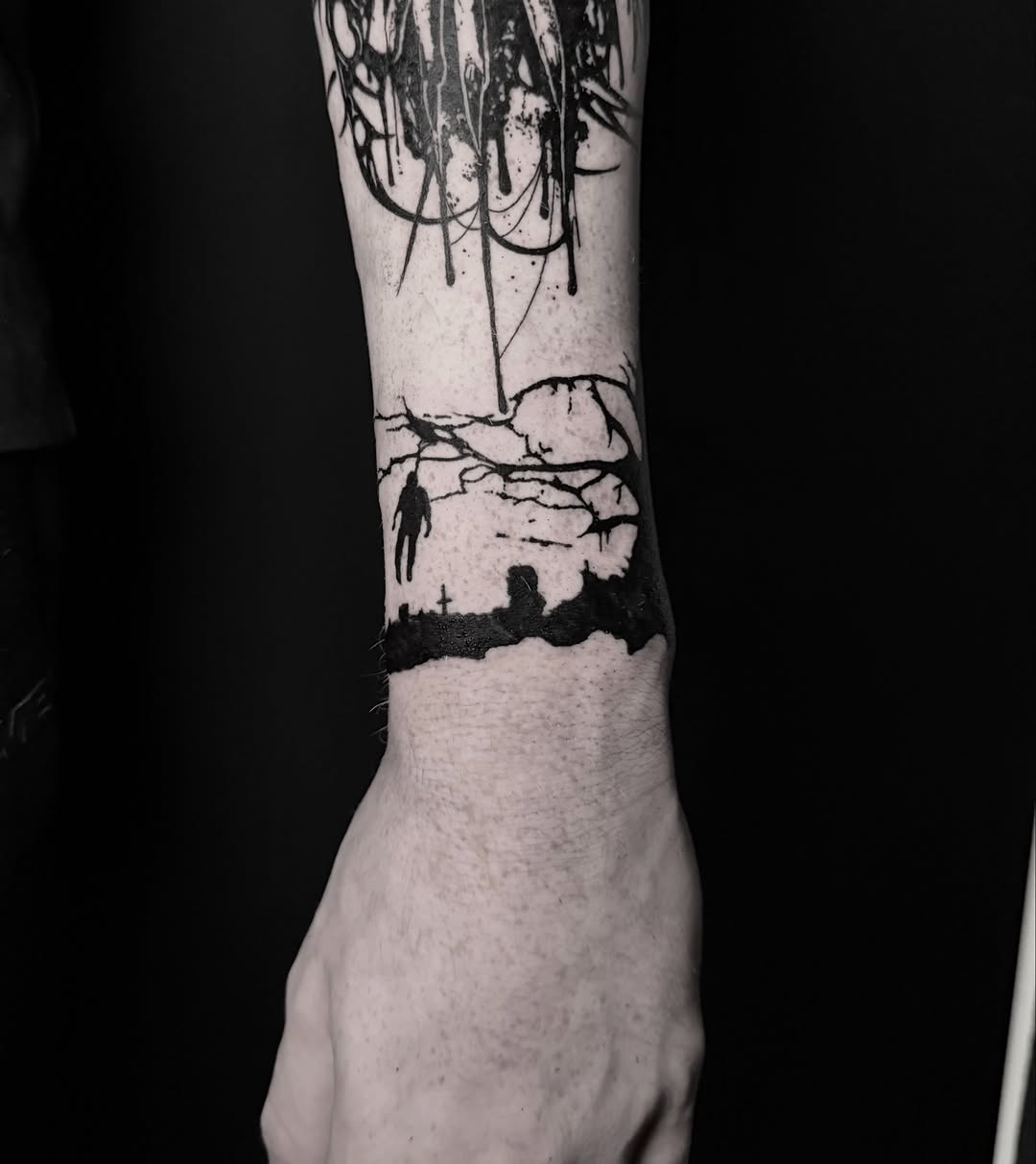 Tattoo by @boniaart — blackwork, illustrative