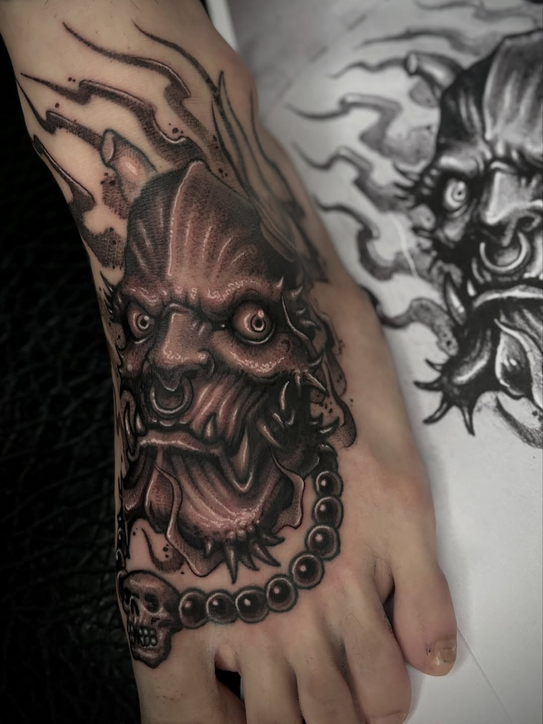 Tattoo by @blaggy__black — black_and_grey, realism