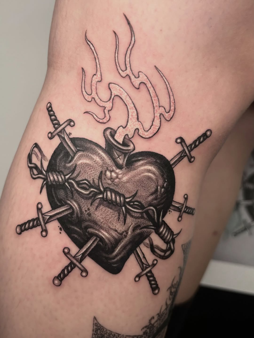 Tattoo by @blaggy__black — black_and_grey, realism