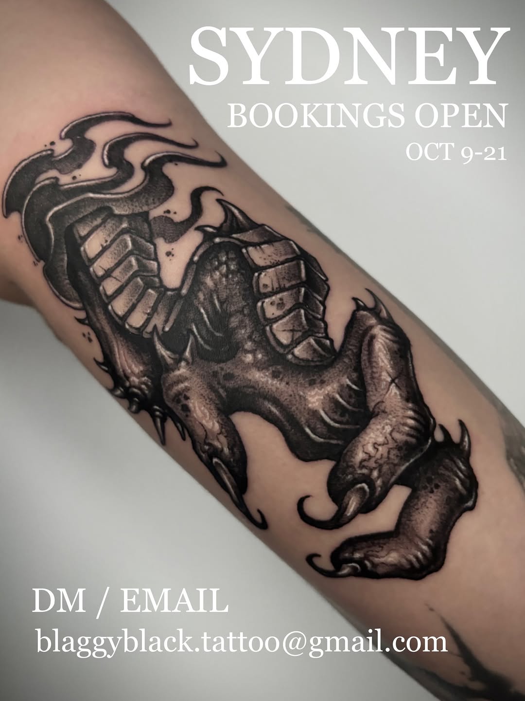 Tattoo by @blaggy__black — black_and_grey, realism