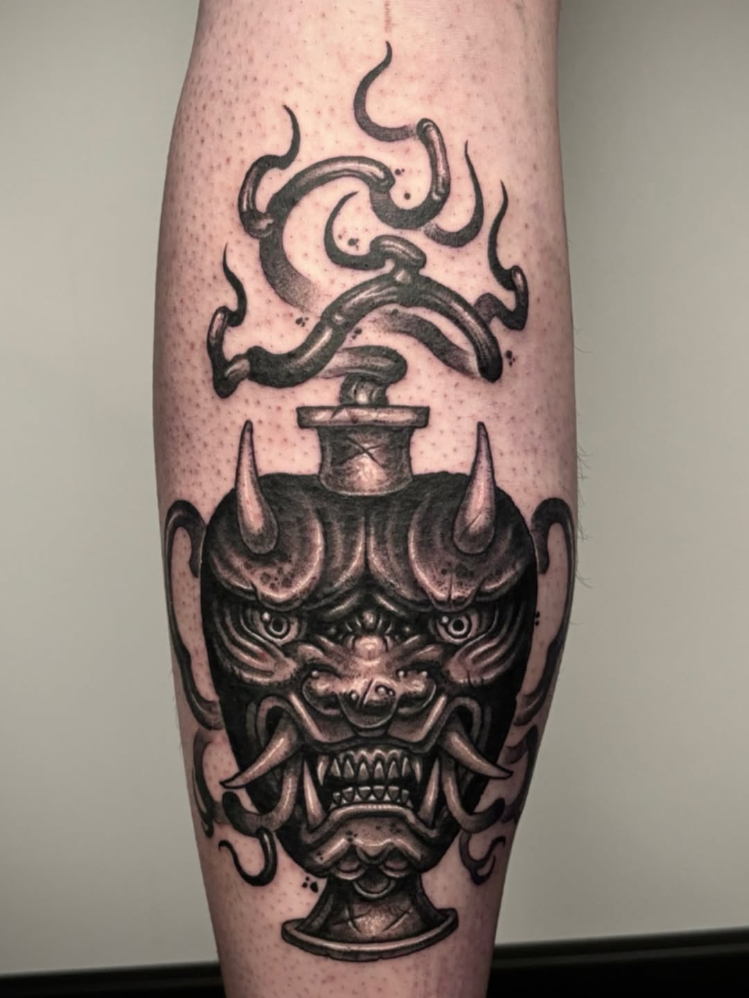 Tattoo by @blaggy__black — black_and_grey, realism