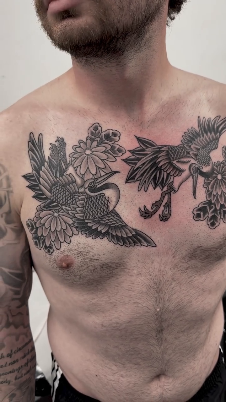 Tattoo by @barneycolestattoo — japanese_irezumi, black_and_grey