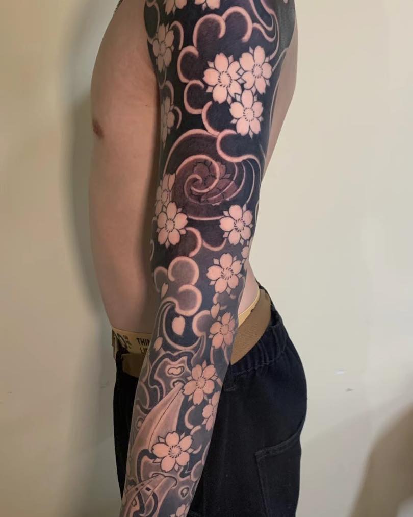 Tattoo by @echoink_tattoo — japanese_irezumi, black_and_grey