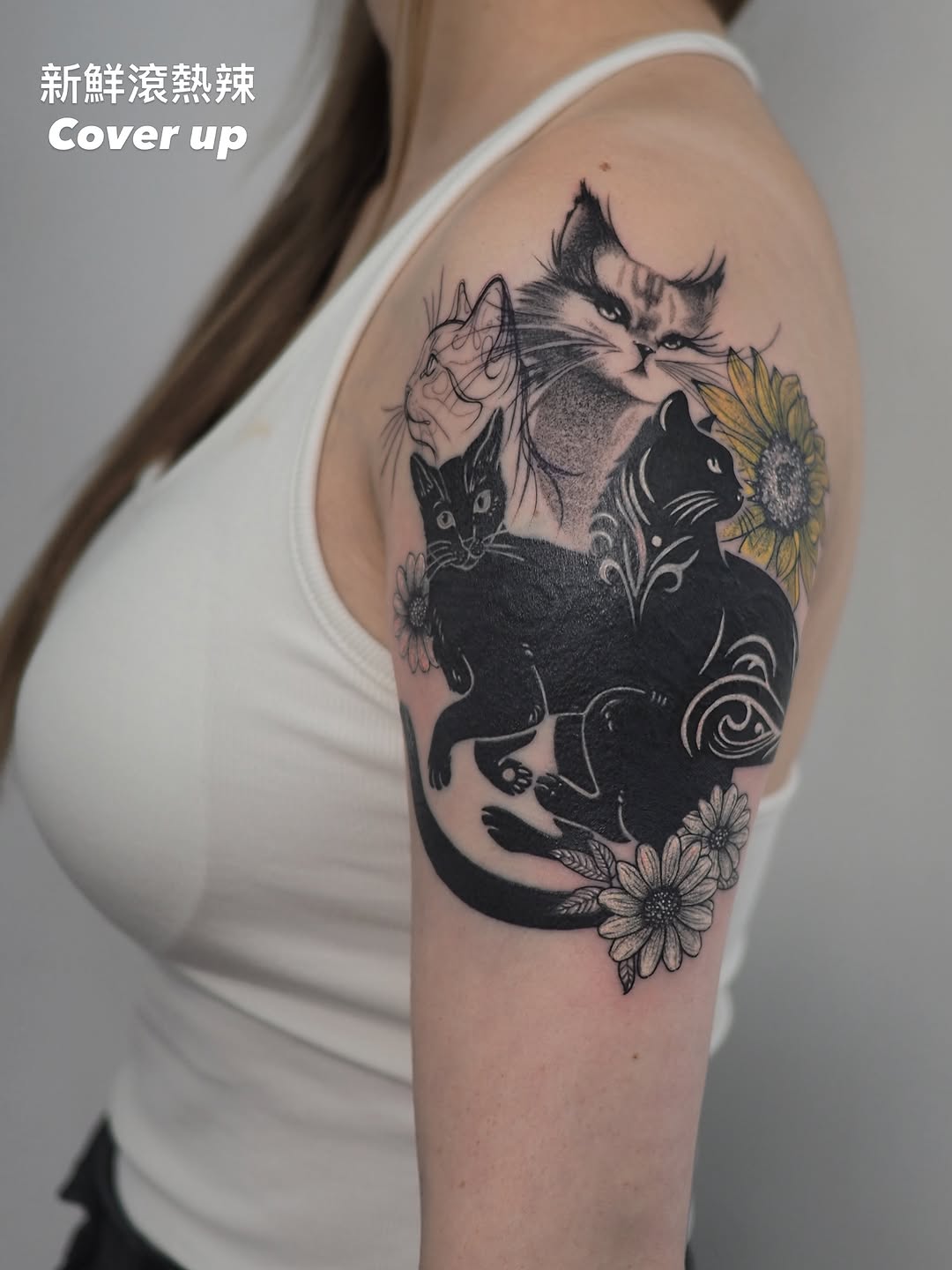 Tattoo by @jimmyyuen — blackwork, black_and_grey