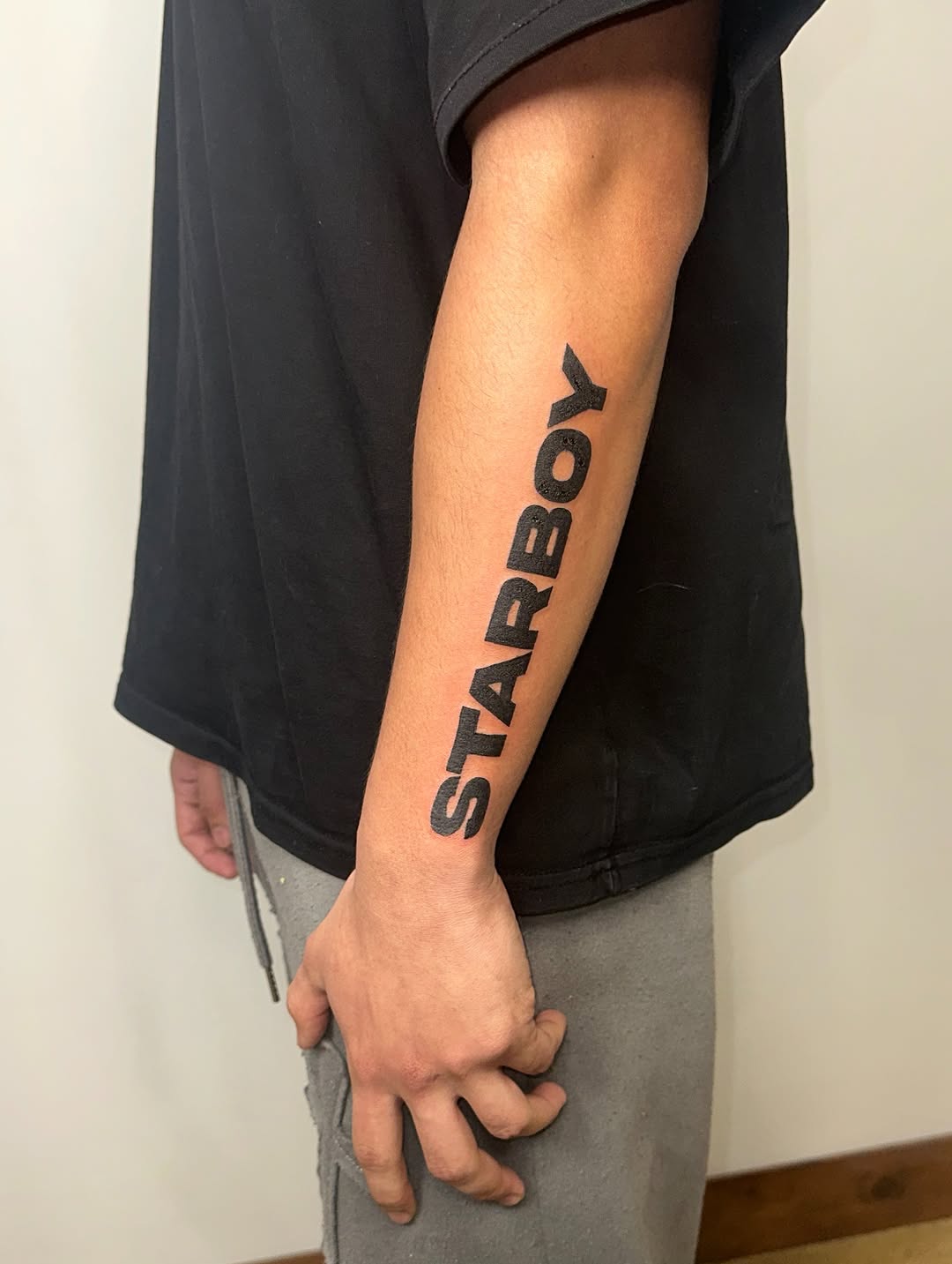 Tattoo by @kiijooya — lettering_script, blackwork