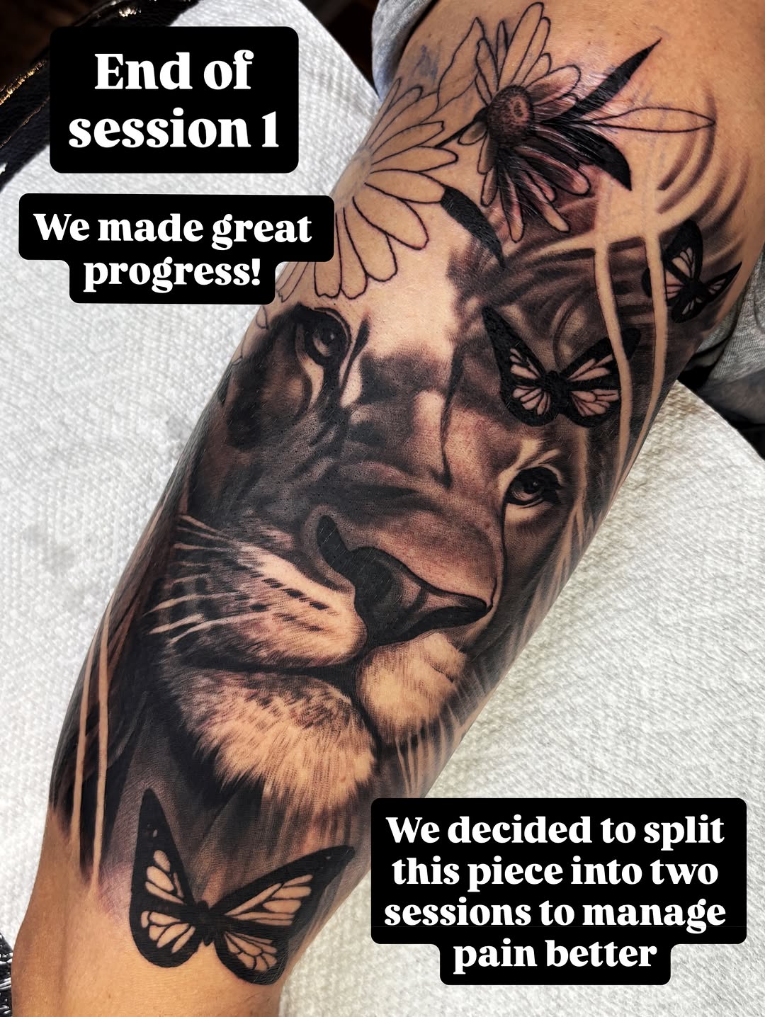 Tattoo by @harveyztattooz — realism, black_and_grey