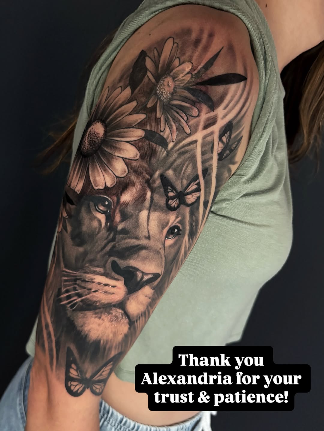 Tattoo by @harveyztattooz — realism, black_and_grey