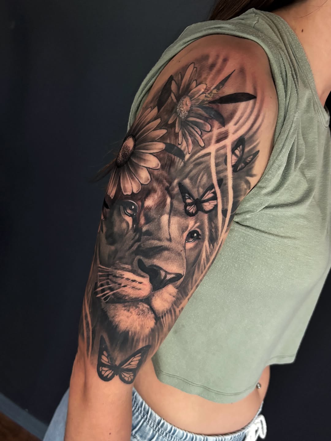 Tattoo by @harveyztattooz — realism, black_and_grey