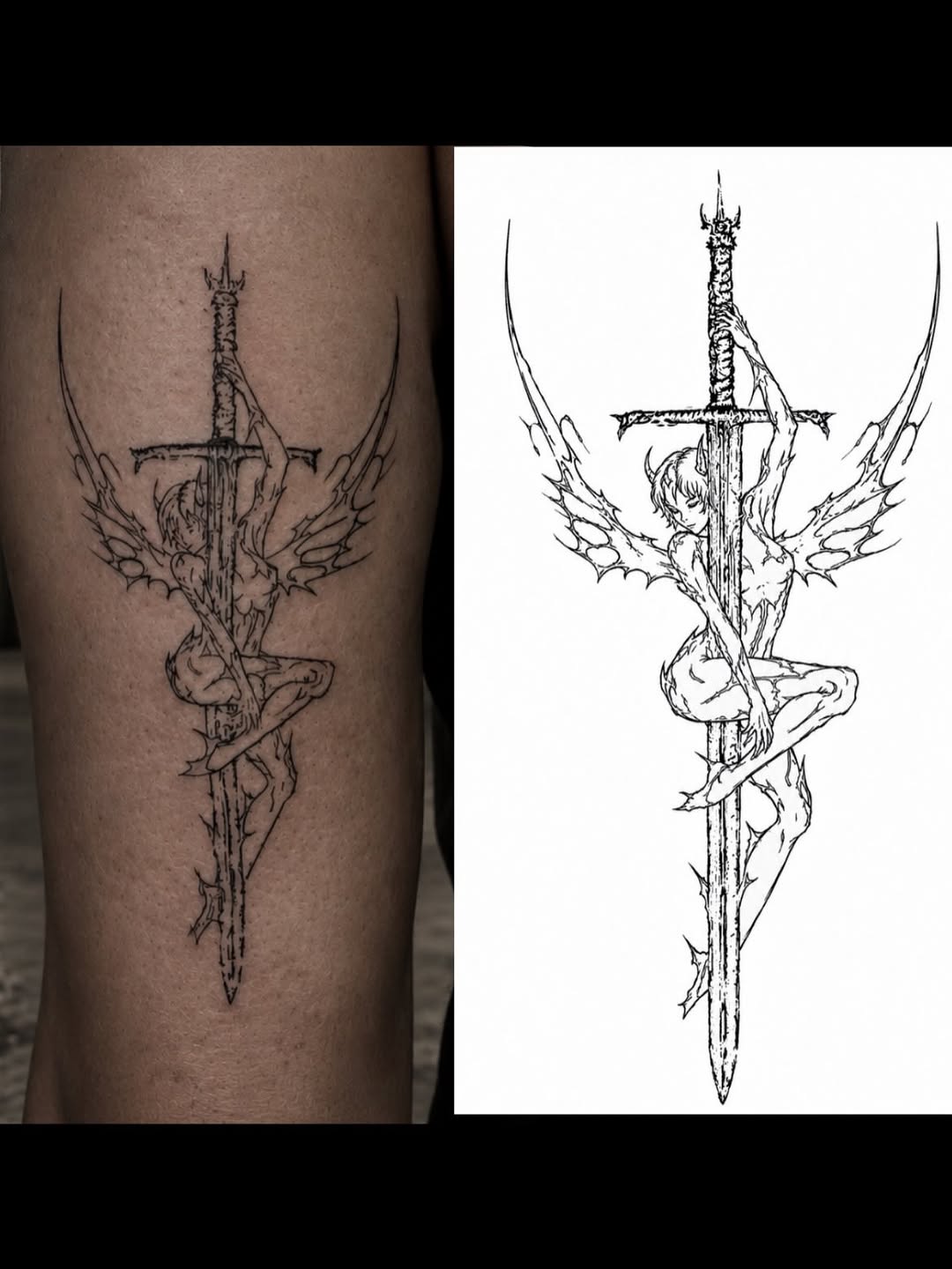 Tattoo by @sautattooo — illustrative, black_and_grey