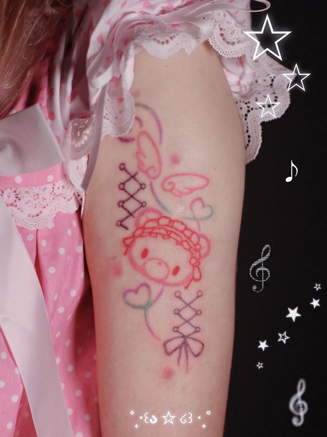 Tattoo by @kill.sweetie — fine_line, anime