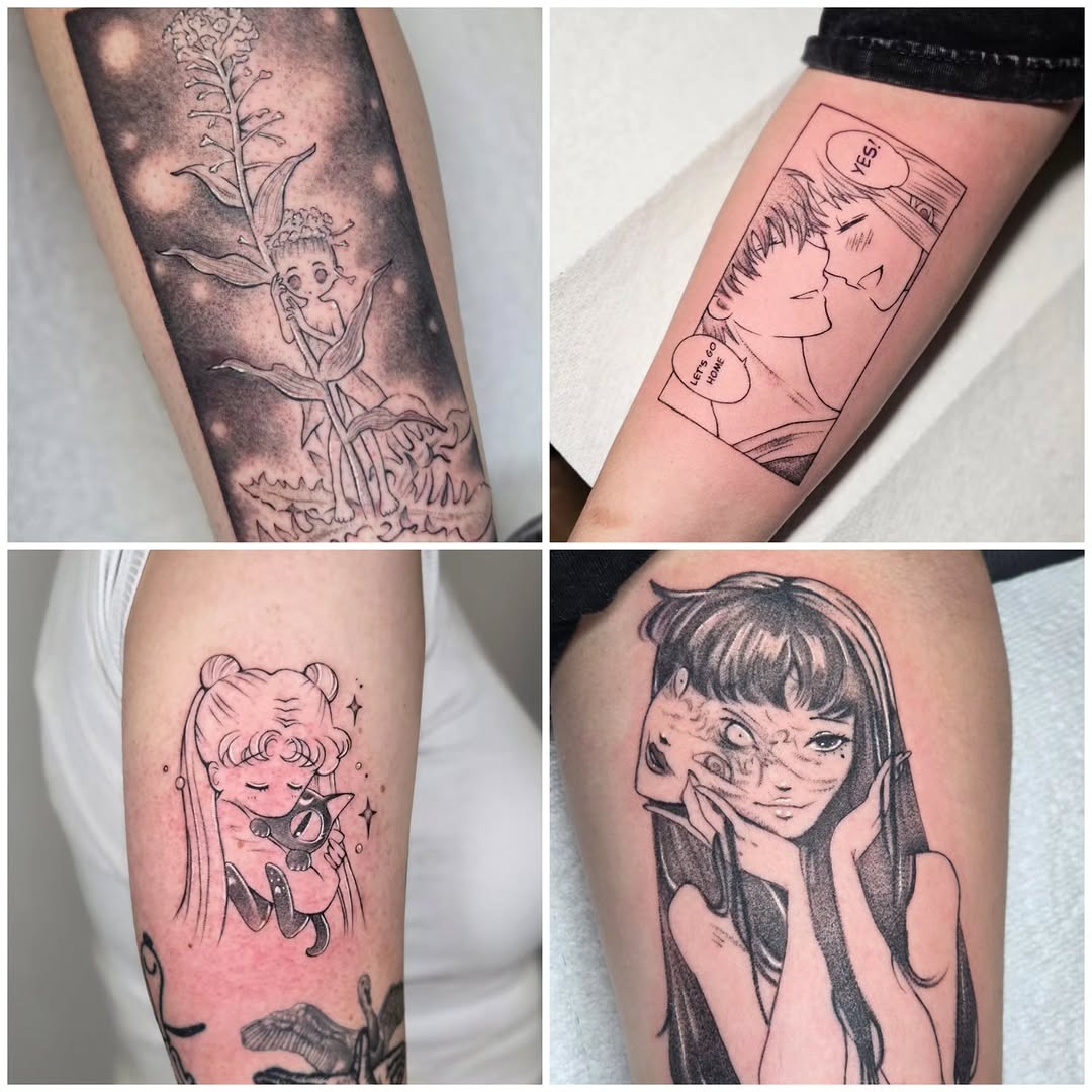 Tattoo by @janinks β illustrative, black_and_grey