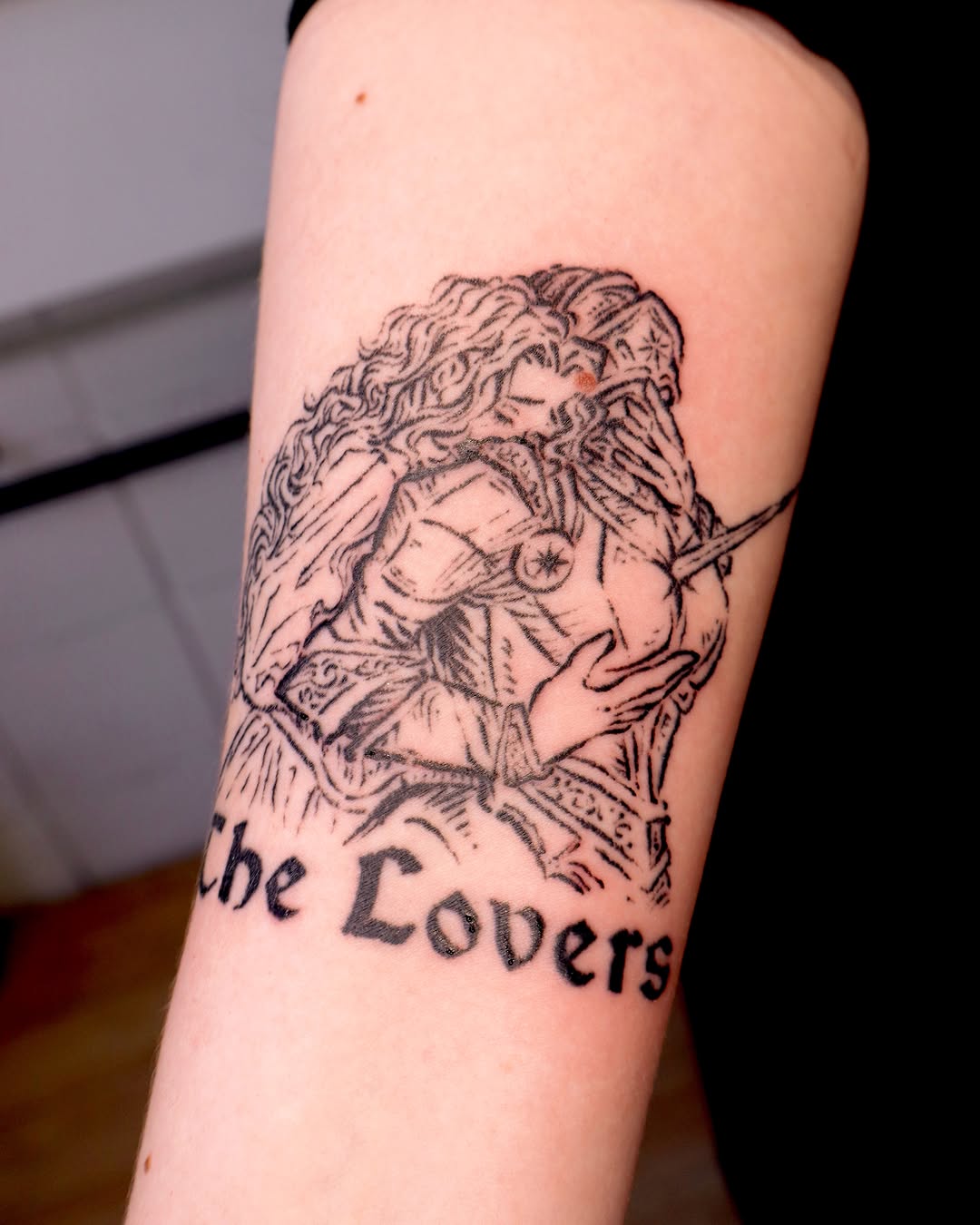 Tattoo by @naza.inks β illustrative, lettering_script