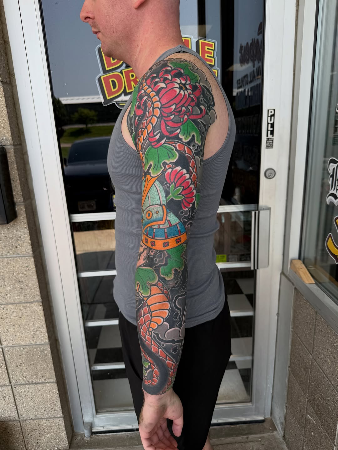 Tattoo by @chrismfmartini — japanese_irezumi, black_and_grey