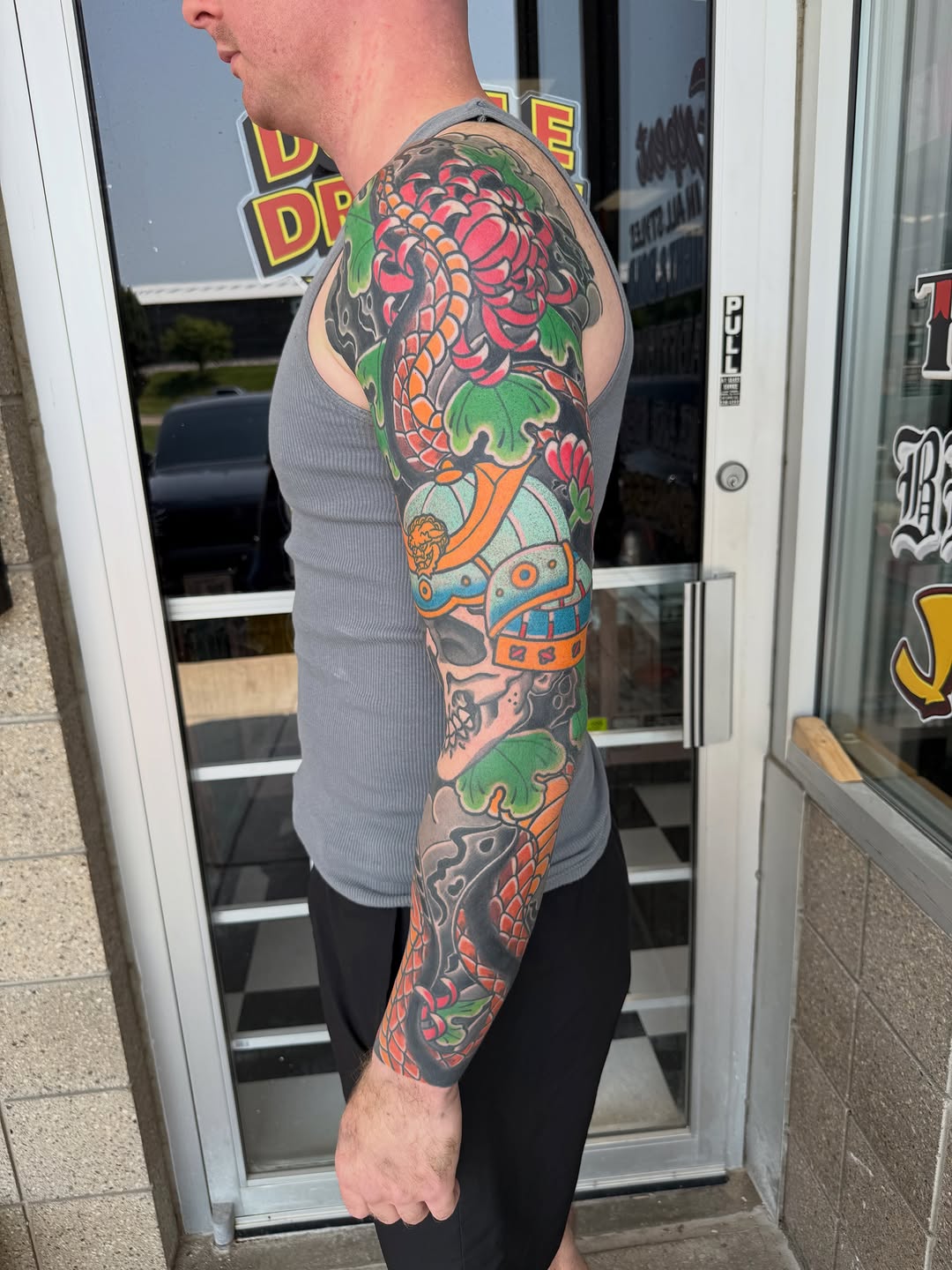 Tattoo by @chrismfmartini — japanese_irezumi, black_and_grey