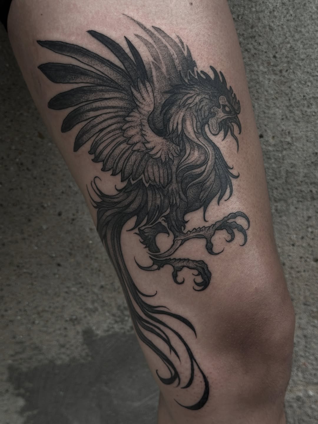 Tattoo by @blackmeddle — black_and_grey, dotwork