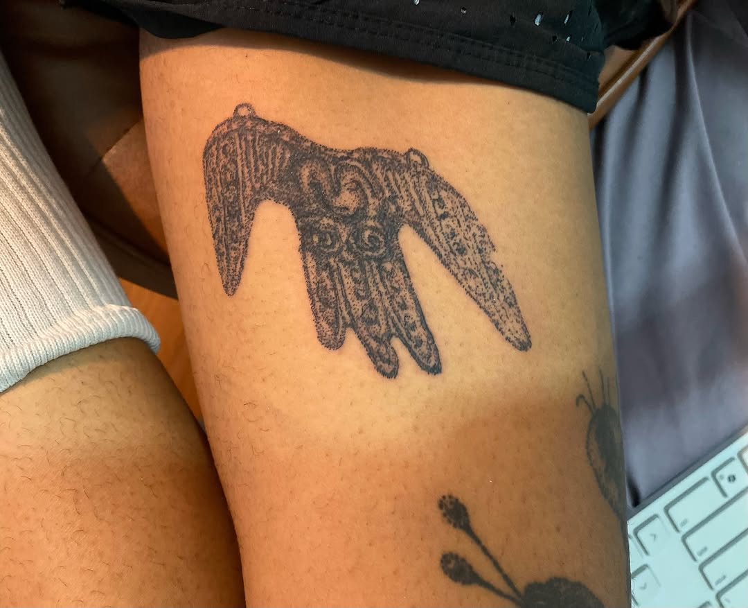 Tattoo by @feverfeverish — dotwork, ornamental