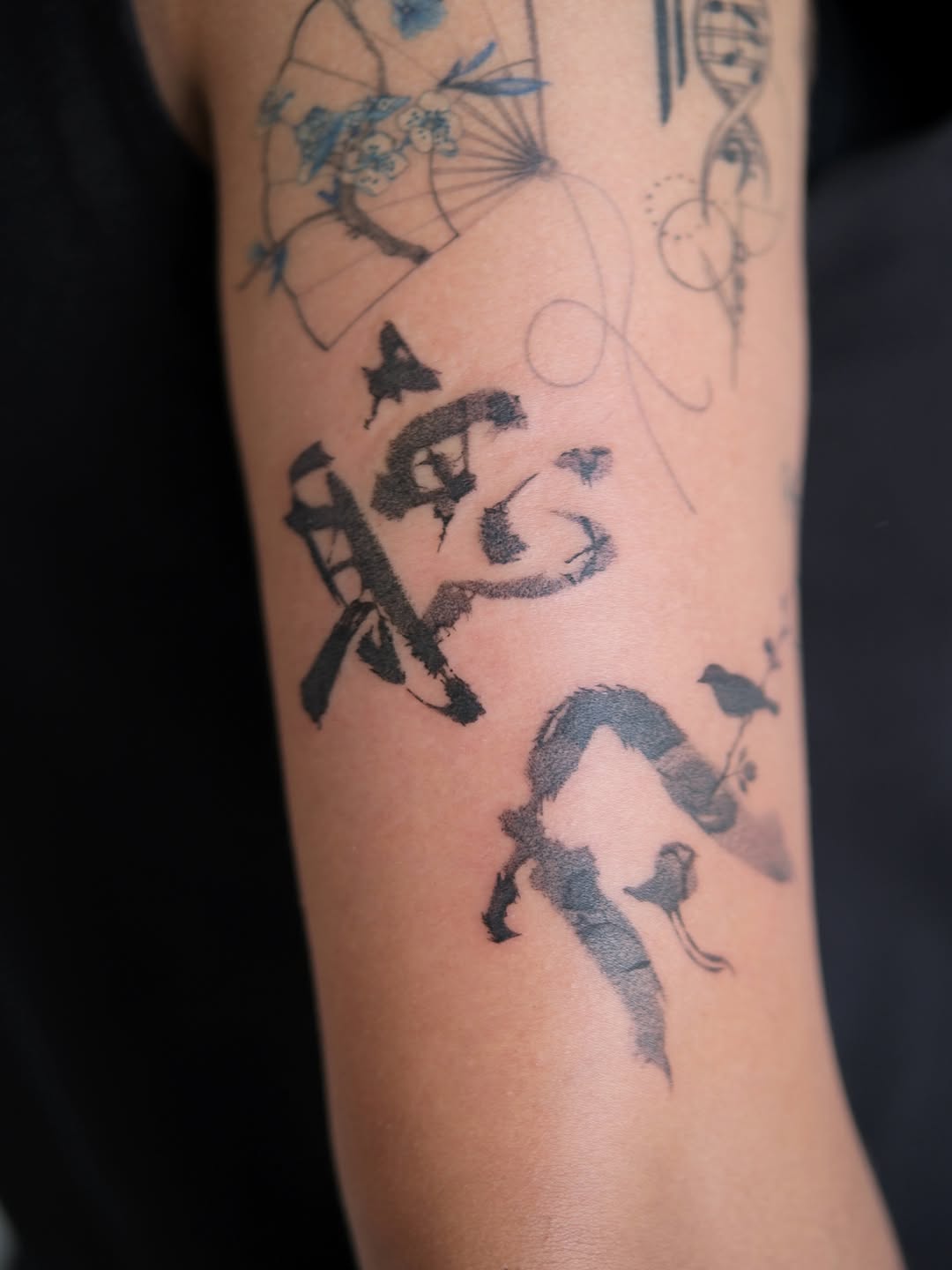 Tattoo by @numbandinked — lettering_script, blackwork