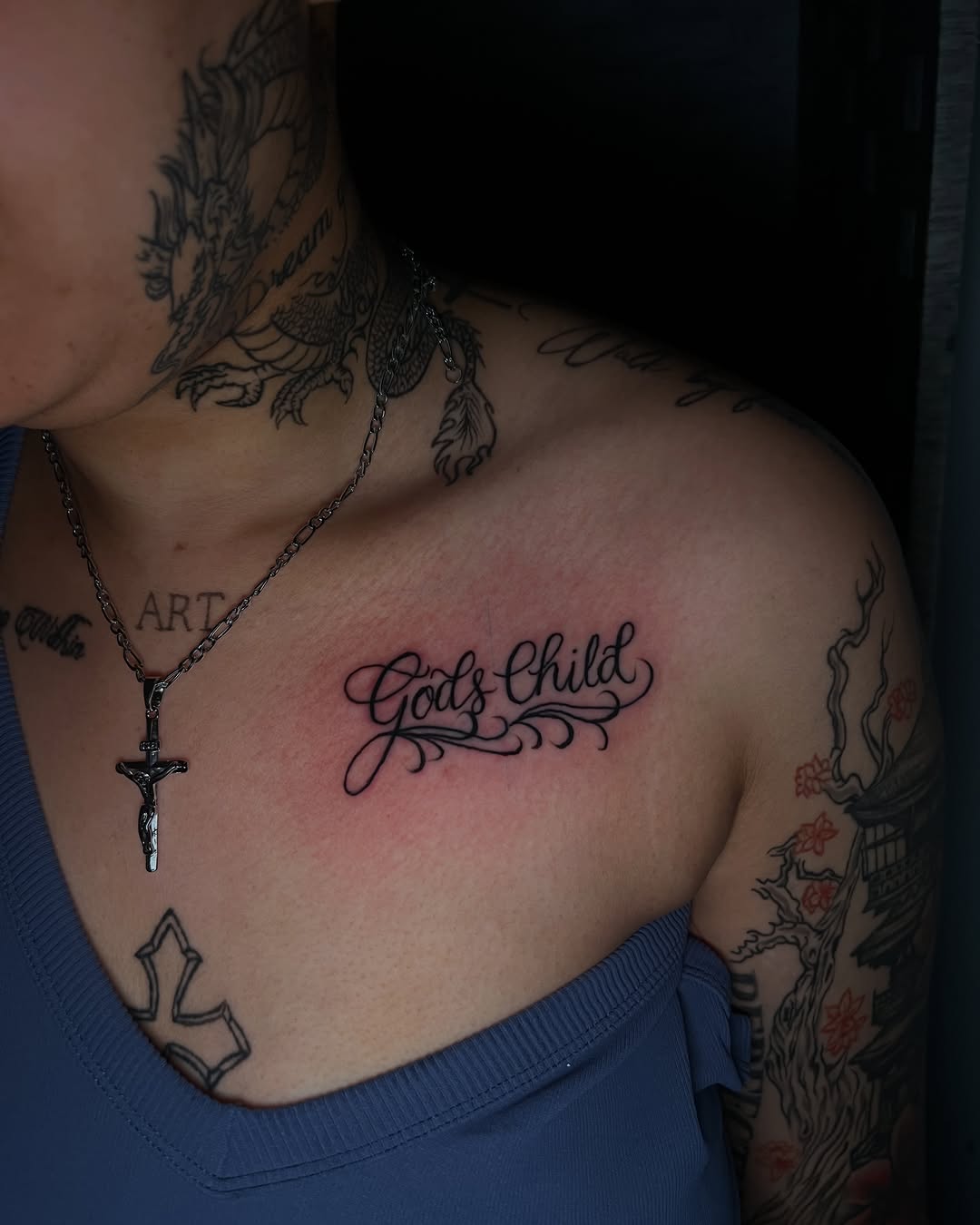 Tattoo by @inkatatts — lettering_script, fine_line