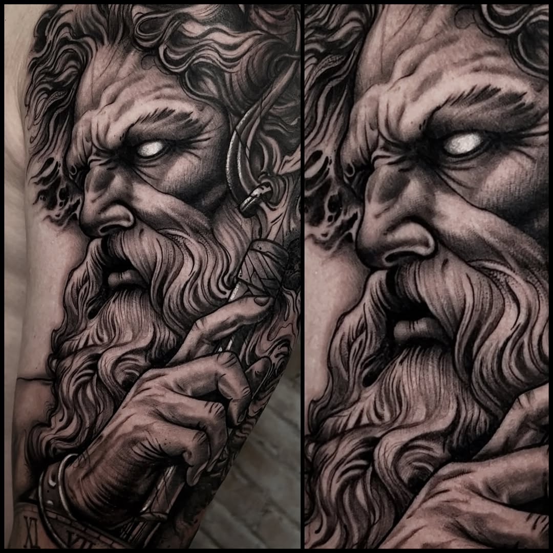 Tattoo by @davidalcocertattoo — realism, black_and_grey
