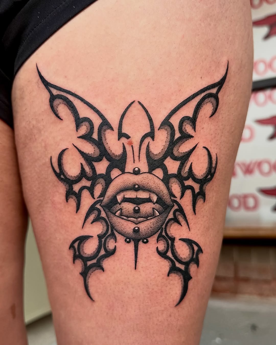 Tattoo by @bodyartbyali β blackwork, tribal