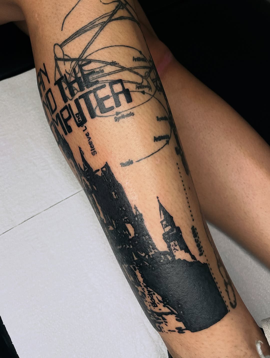 Tattoo by @cristytattoo — blackwork, lettering_script