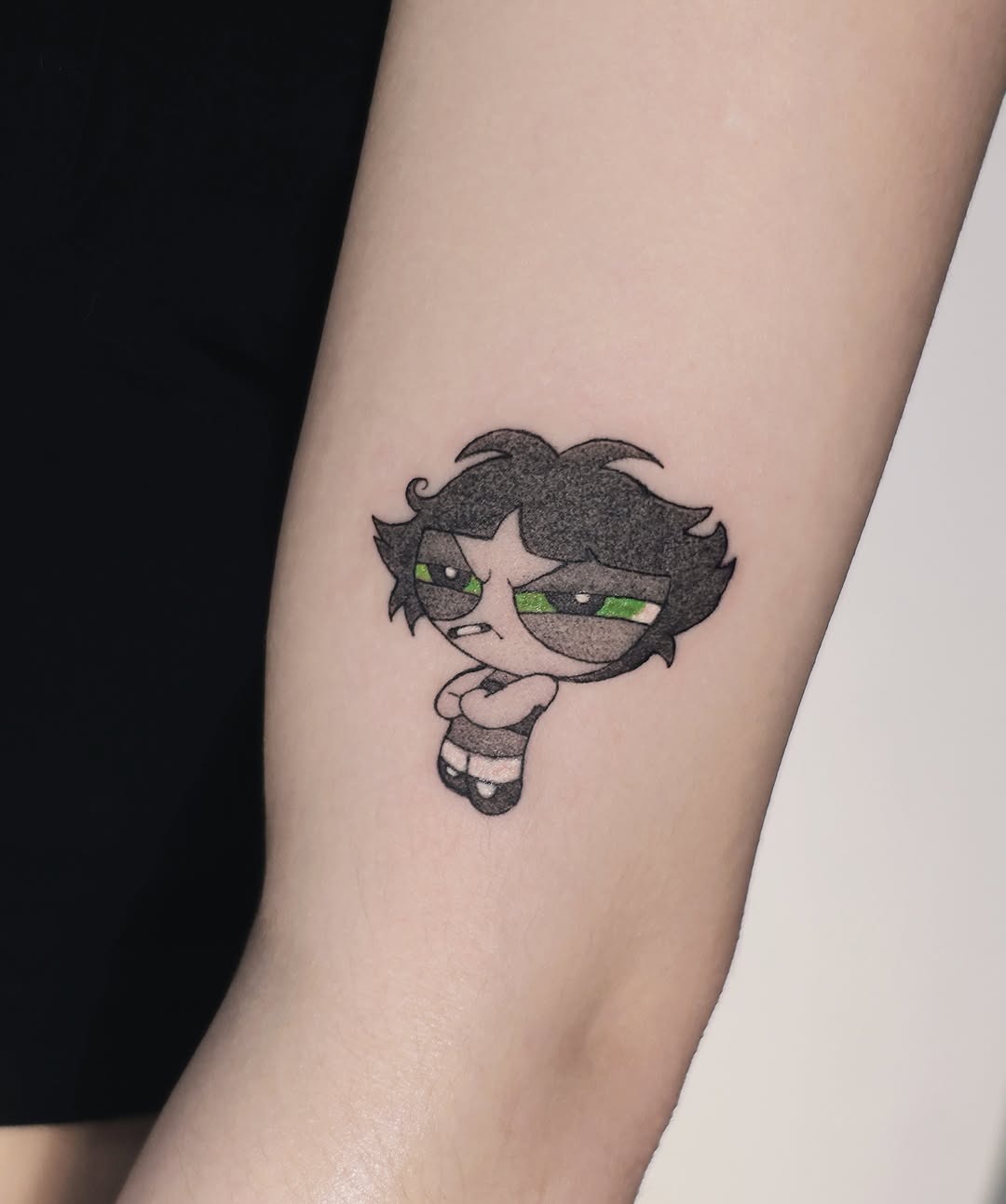 Tattoo by @6cm.tattoo — anime, black_and_grey