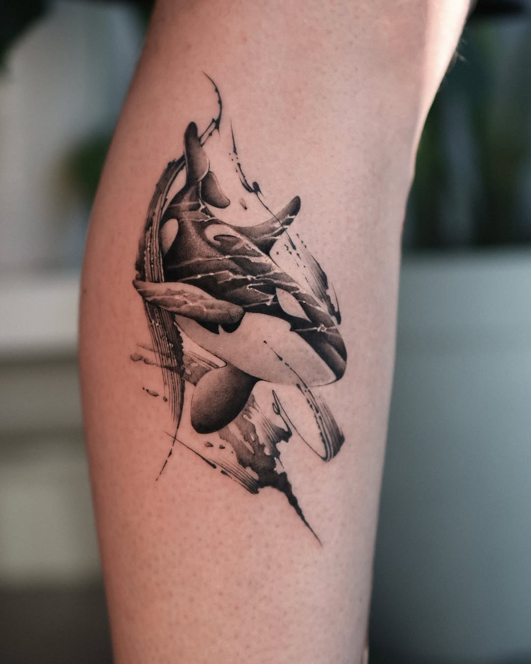 Tattoo by @orca._ink — black_and_grey, realism