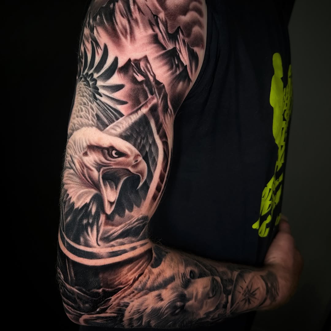 Tattoo by @inkbymaaku — realism, black_and_grey