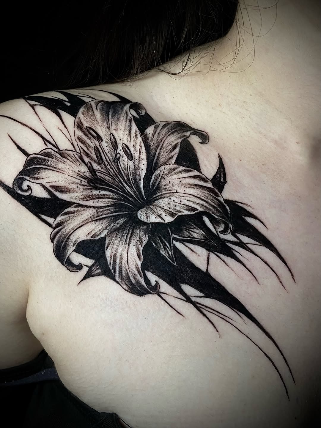 Tattoo by @aifos_arts94 — black_and_grey, realism