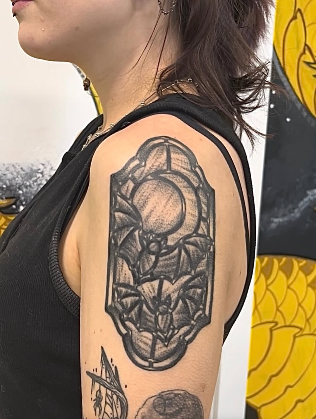 Tattoo by @morganeden.tattoos โ black_and_grey, dark_realism