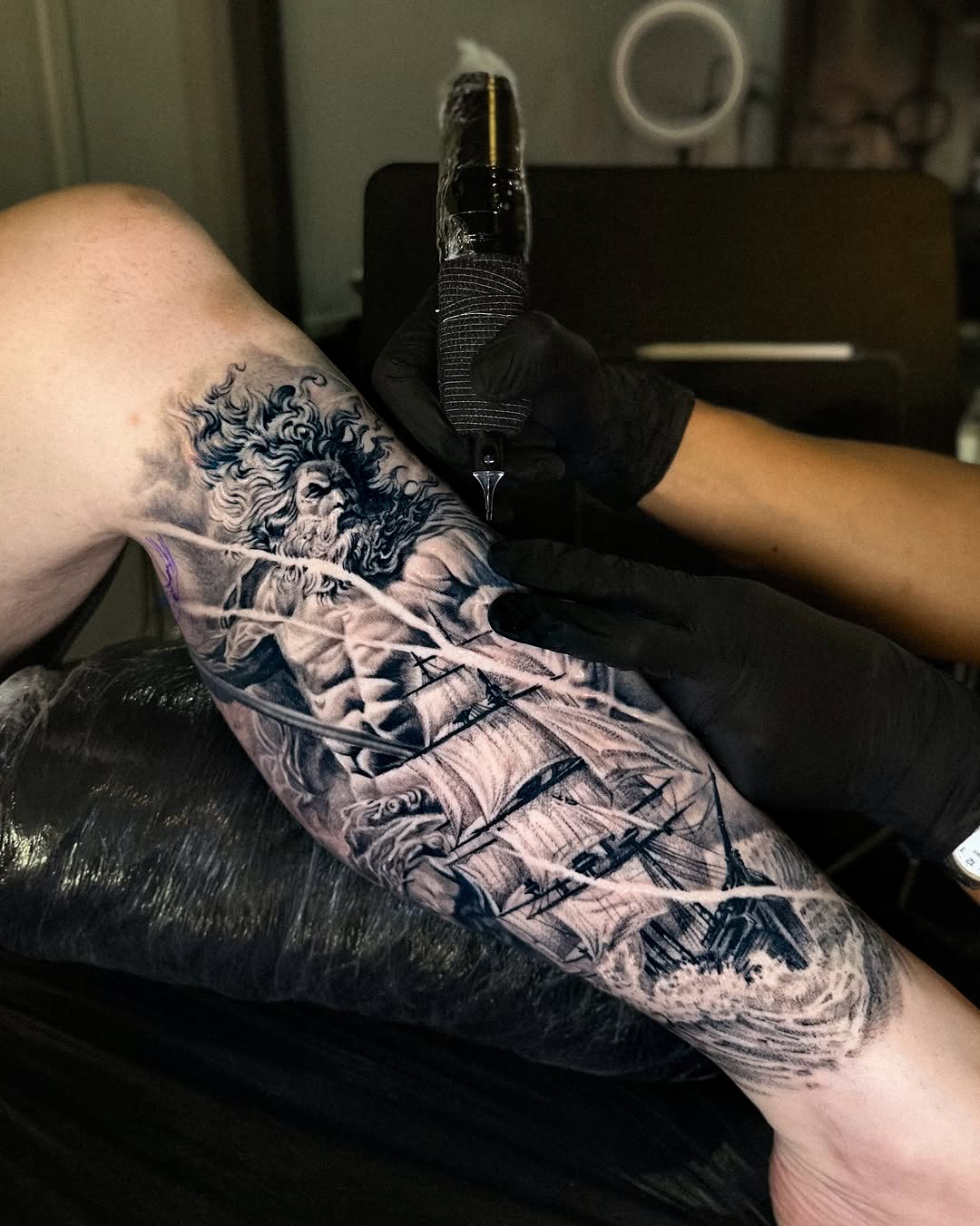 Tattoo by @noir_ink.tattookorat — realism, black_and_grey