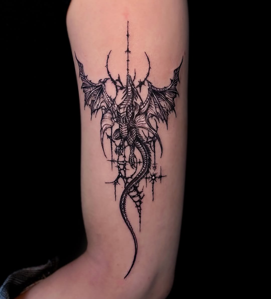 Tattoo by @hari__tattooer — blackwork, illustrative