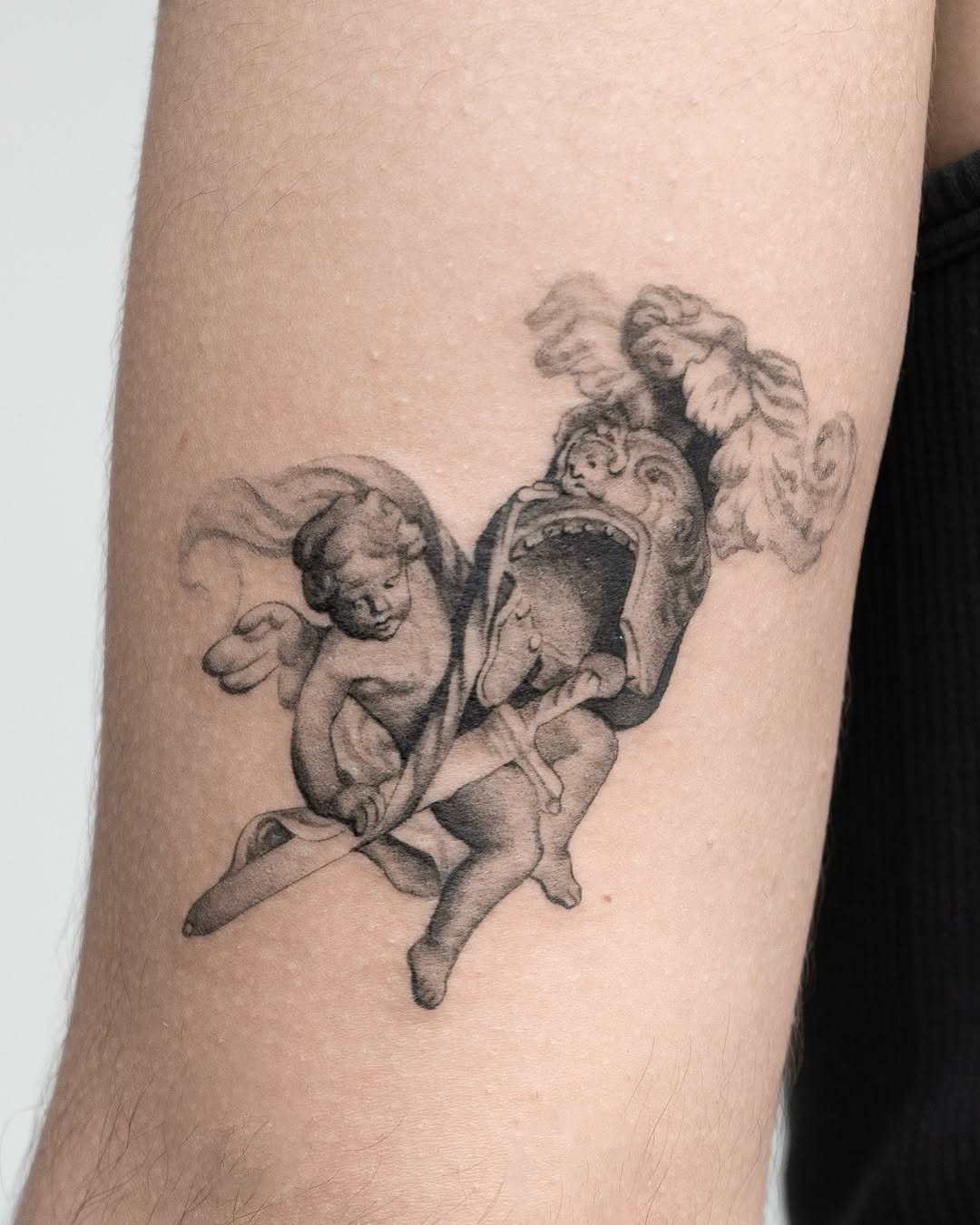 Tattoo by @lemontreeink — realism, black_and_grey