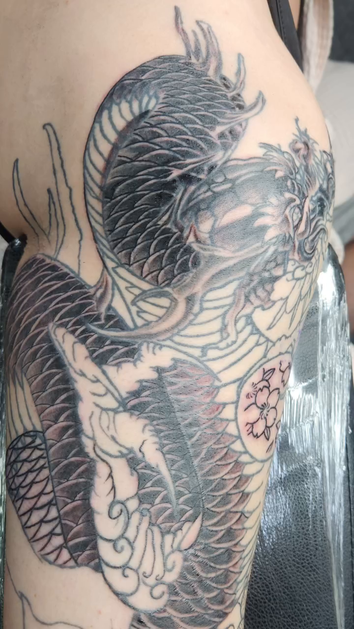 Tattoo by @toa_monti β japanese_irezumi, black_and_grey