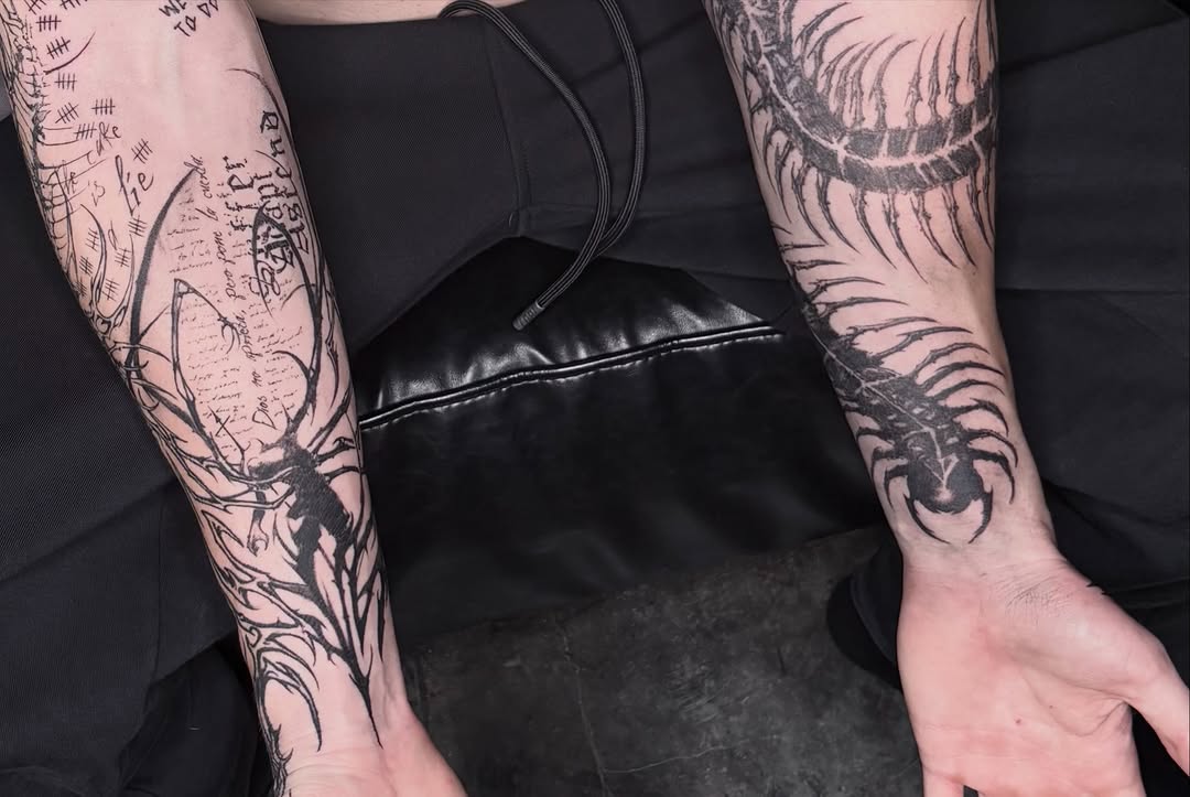 Tattoo by @deathtxpia โ blackwork, lettering_script