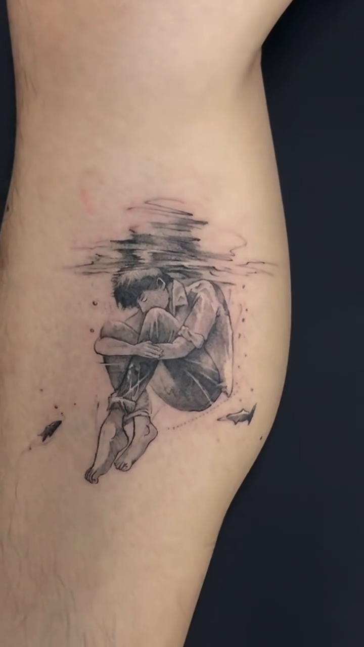 Tattoo by @maru.tattooist — realism, black_and_grey