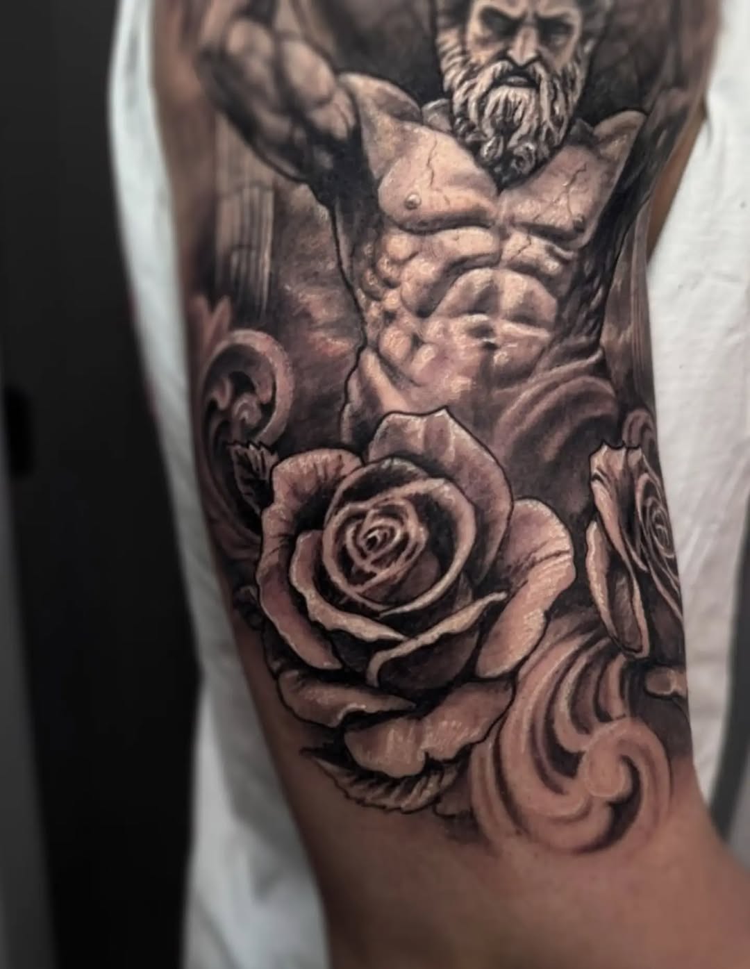 Tattoo by @tokarev_igor_tattoo β realism, black_and_grey
