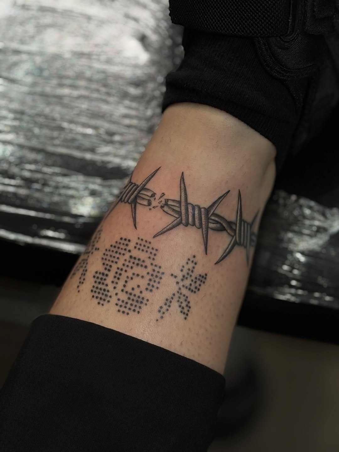 Tattoo by @studioalisi — black_and_grey, dotwork