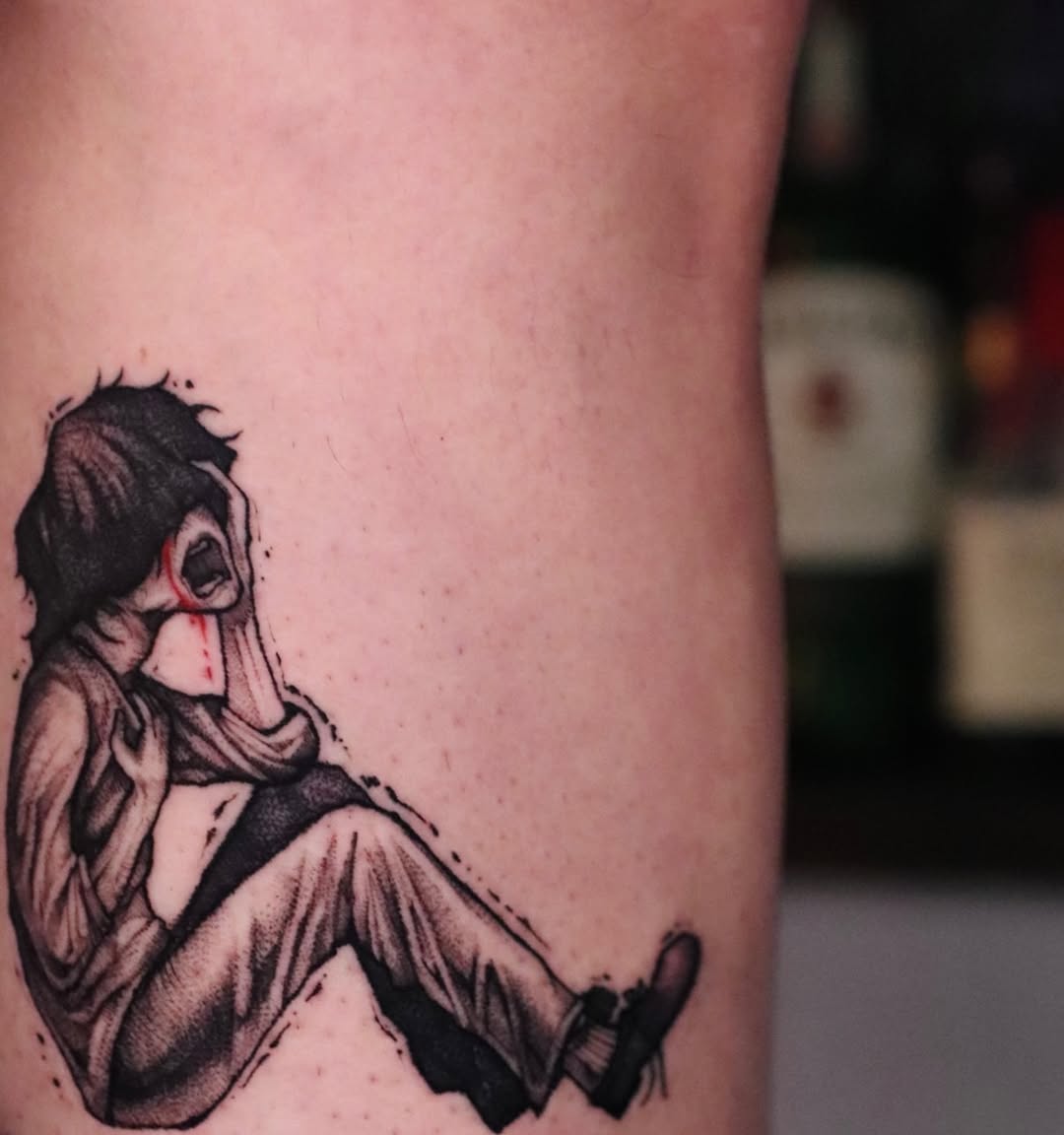 Tattoo by @tattooist_twoface — black_and_grey, illustrative
