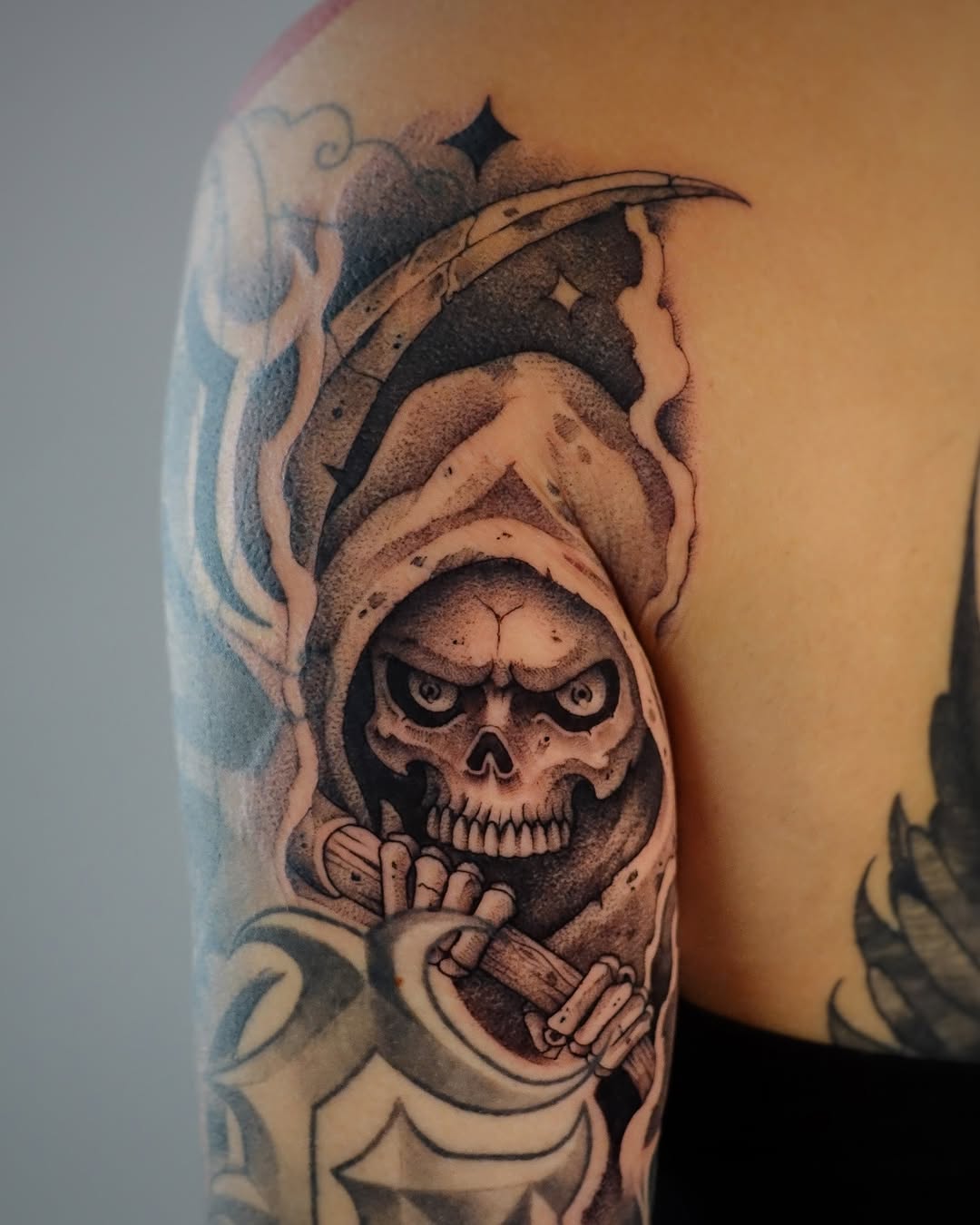 Tattoo by @leperemael — realism, black_and_grey