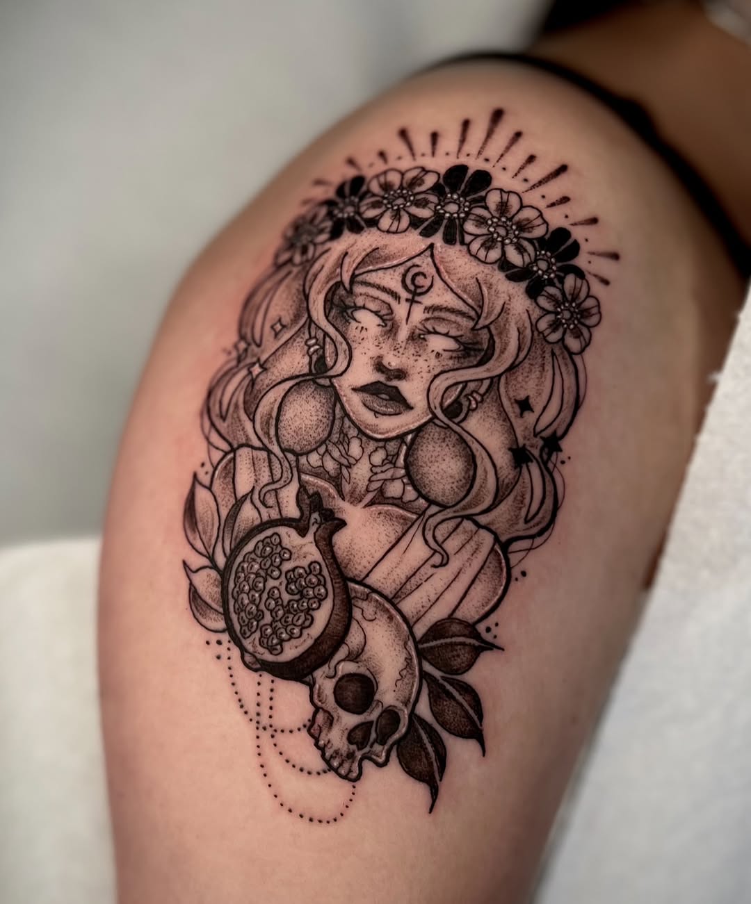 Tattoo by @olympe_ktattoos β black_and_grey, illustrative