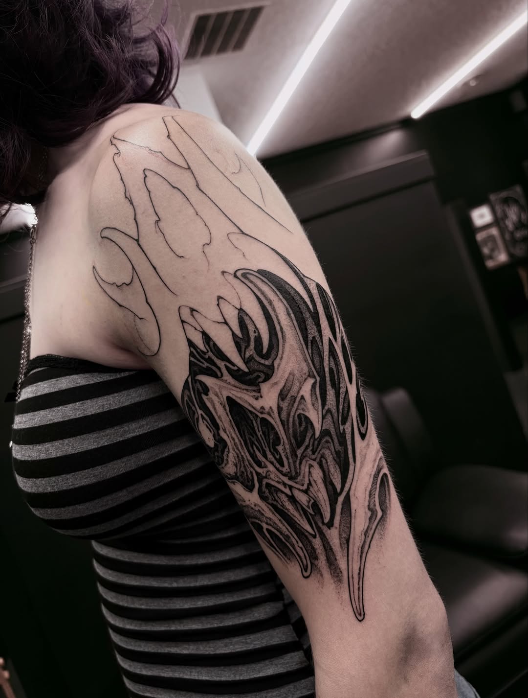 Tattoo by @8jinx9 — blackwork, geometric