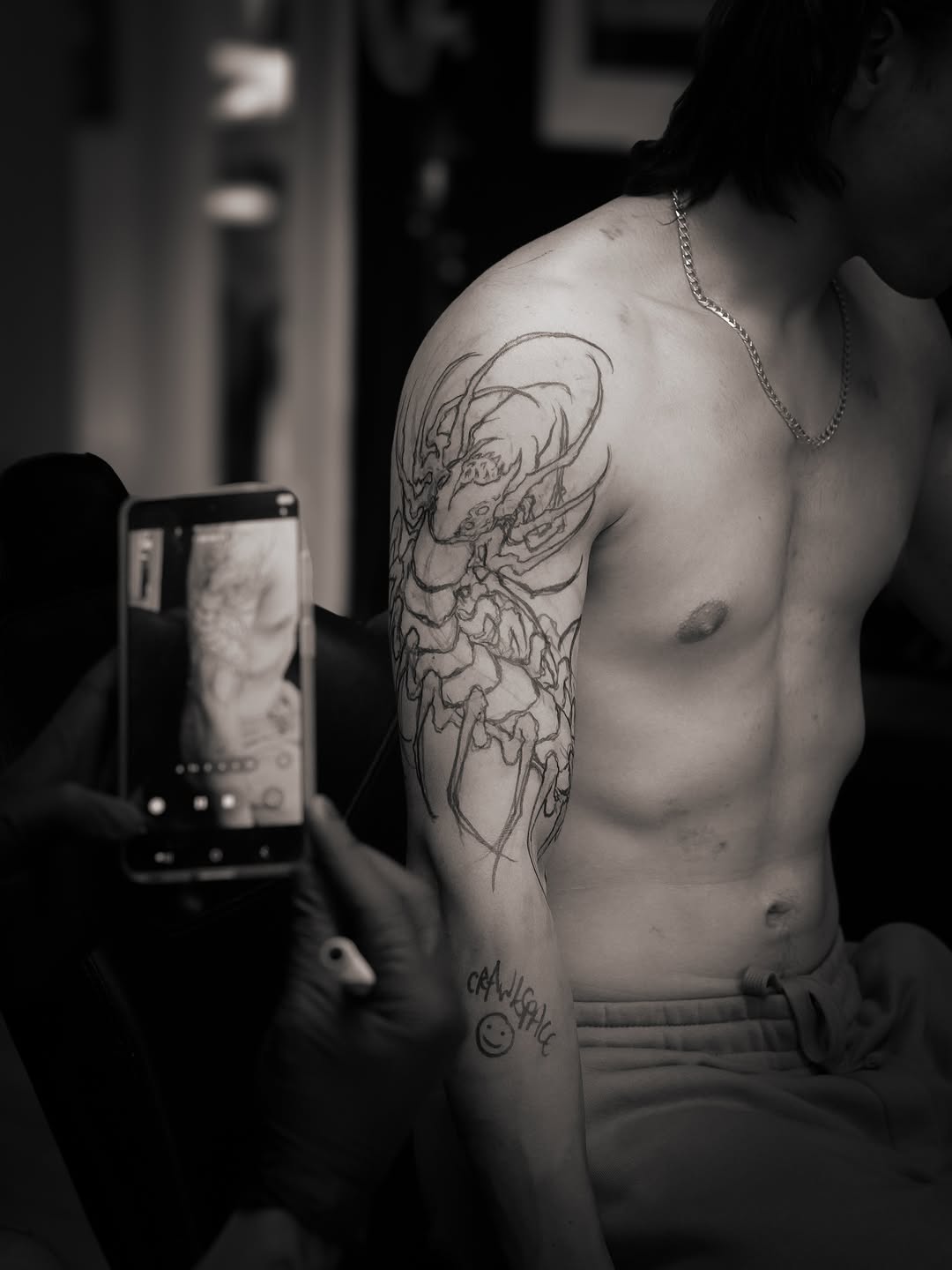Tattoo by @crawlspace_tattoo โ blackwork