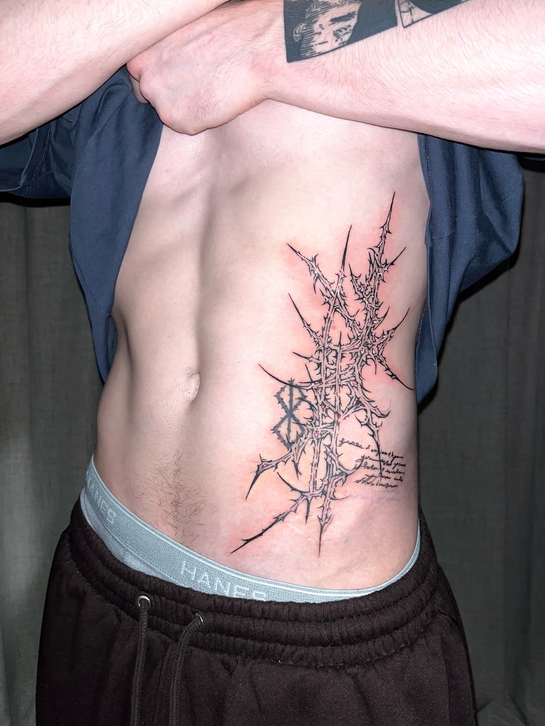 Tattoo by @michelleyoon_ttt — blackwork, lettering_script