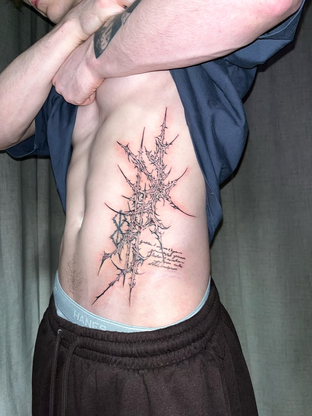 Tattoo by @michelleyoon_ttt — blackwork, lettering_script