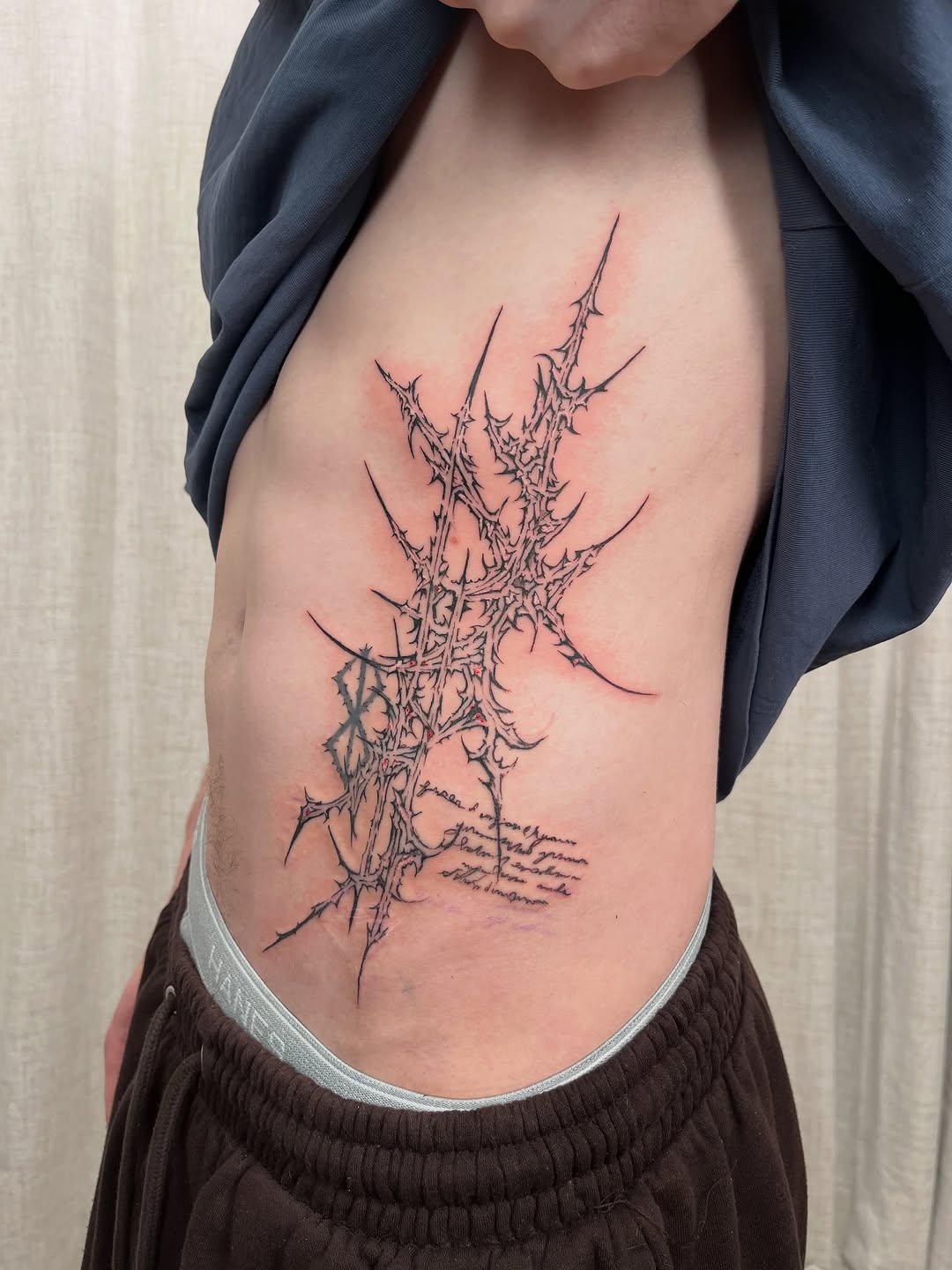 Tattoo by @michelleyoon_ttt — blackwork, lettering_script