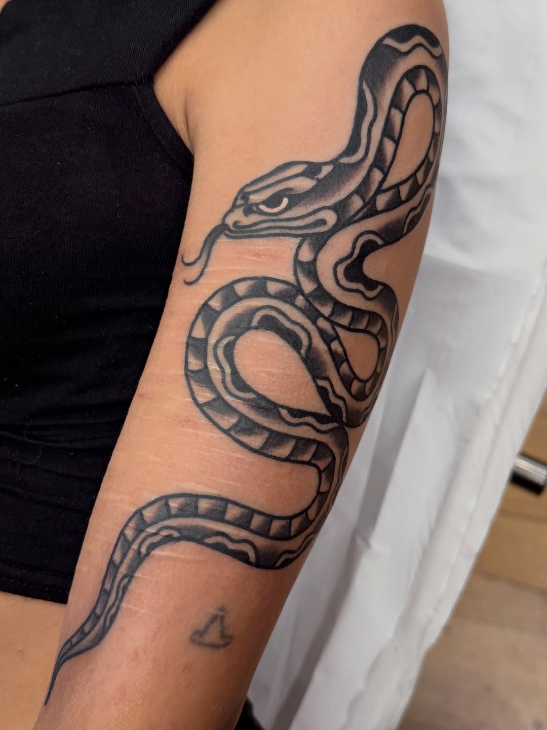 Tattoo by @franztattooist — american_traditional, black_and_grey
