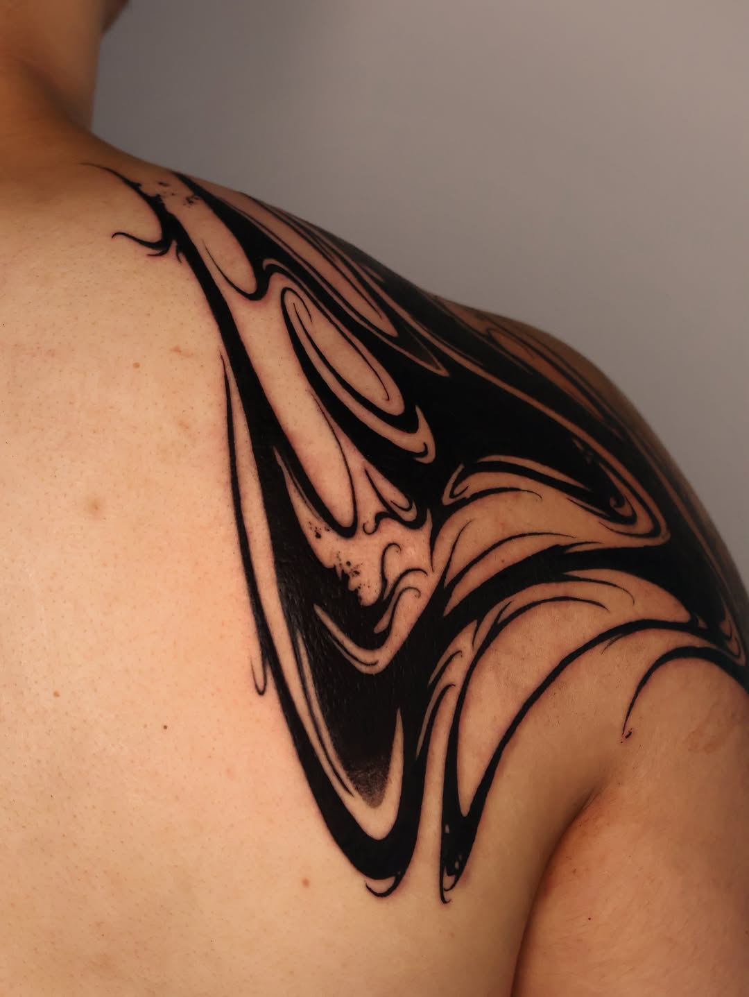Tattoo by @moosongblack — blackwork