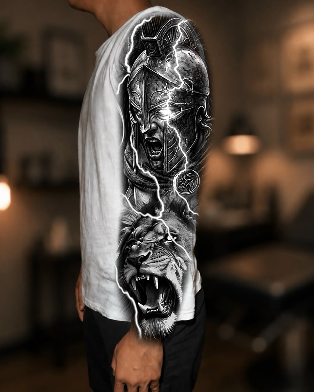 Tattoo by @harveyztattooz — realism, black_and_grey