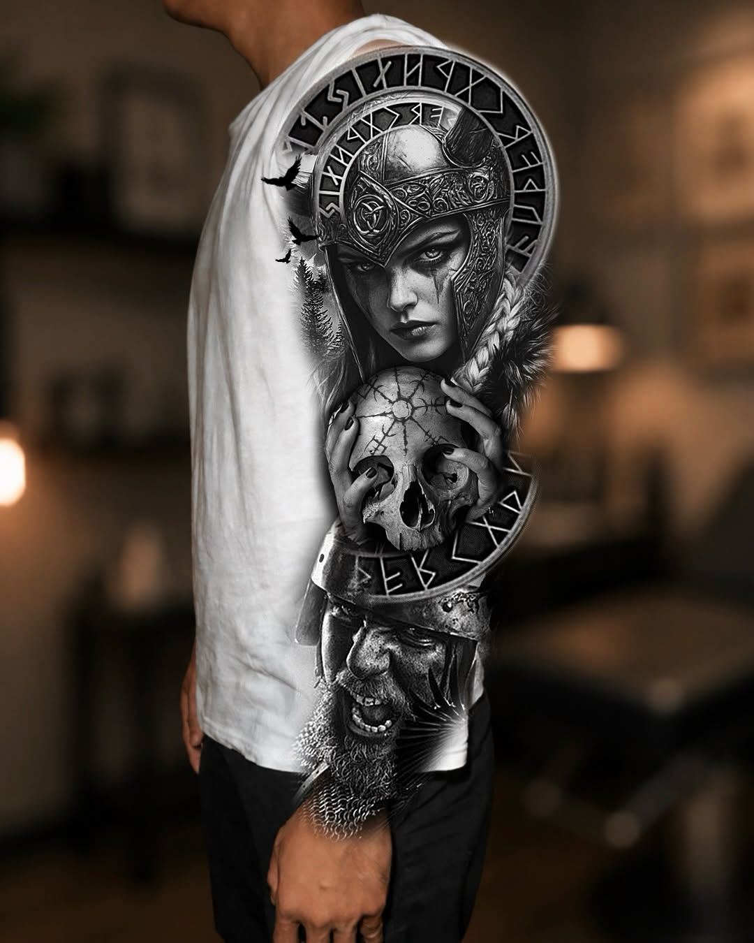 Tattoo by @harveyztattooz — realism, black_and_grey